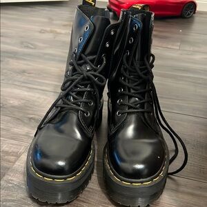 Black Leather Women's Boots